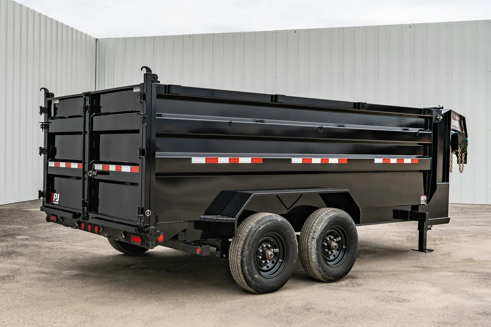 PJ Trailers 14'x83" 18k GN Low Pro Dump Trailer w/ 4' Sides (DX) - Image 23