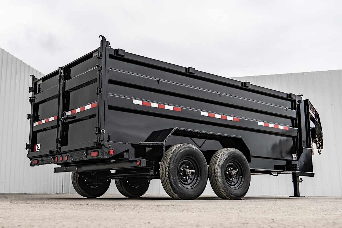 PJ Trailers 14'x83" 18k GN Low Pro Dump Trailer w/ 4' Sides (DX) - Image 25