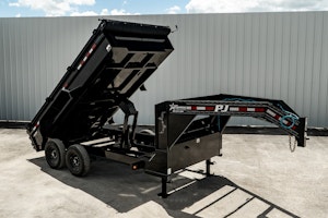 PJ Trailers 14'x83" GN Low Pro Dump Trailer w/ 2' Sides (DL)