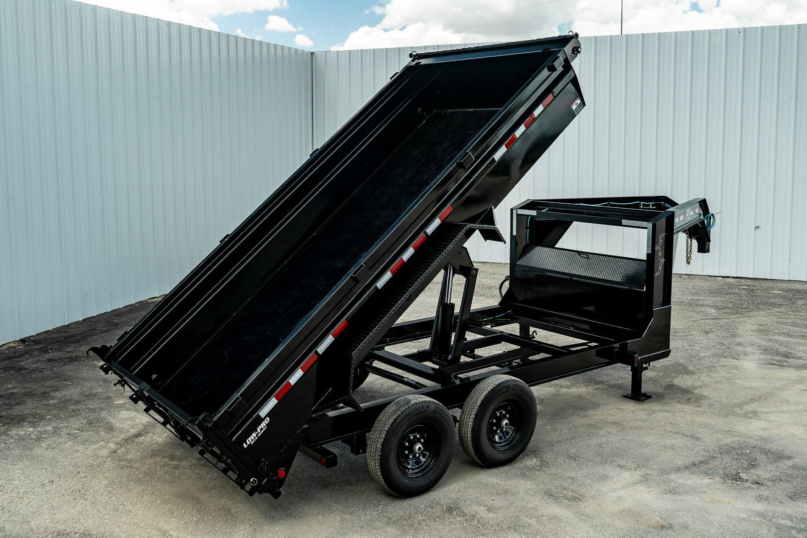 PJ Trailers 14'x83" GN Low Pro Dump Trailer w/ 2' Sides (DL) - Image 19