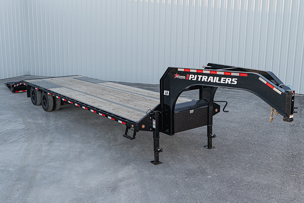 PJ Trailers 32'x102" Gooseneck Low Pro Flatbed Trailer w/ Duals (LD) - Image 3