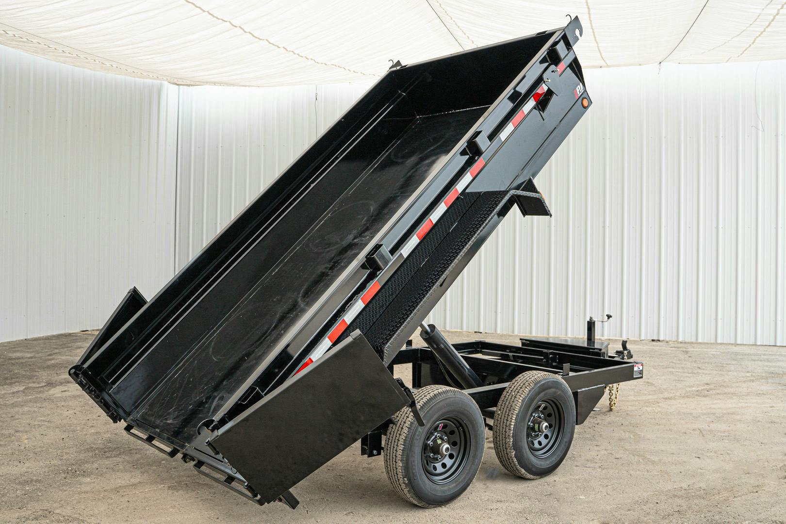 PJ Trailers 12'x72" Hydraulic Dump Trailer w/ 20" Sides (D3) - Image 1
