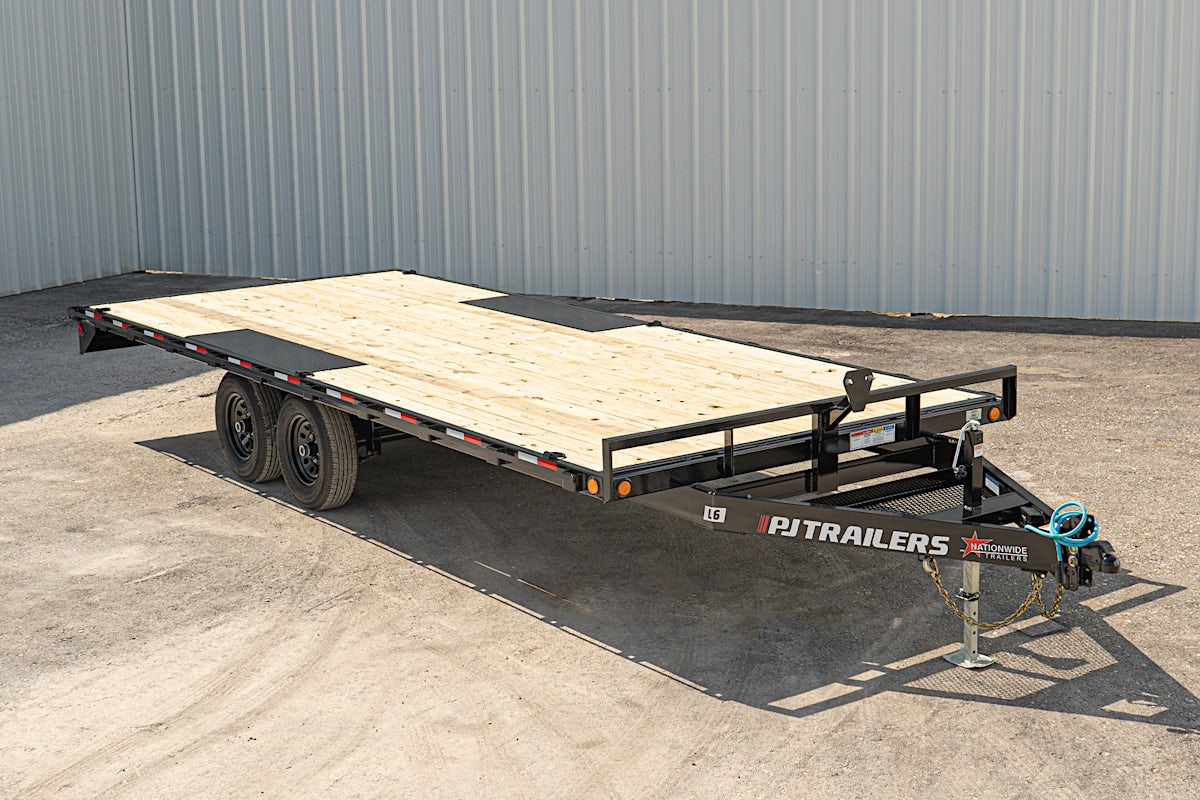 PJ Trailers 20'x101" Med. Duty 6" Channel Deckover Flatbed Trailer (L6) - Image 1