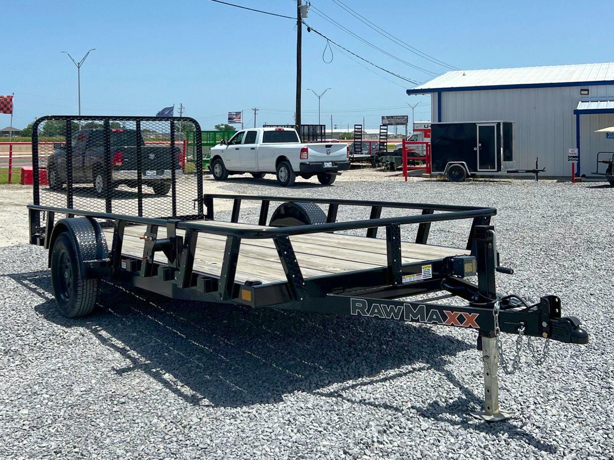 RawMaxx 14'x77" Pipetop Utility Trailer w/4' Gate (UTX) - Stock #86119 - Image 2 of 5
