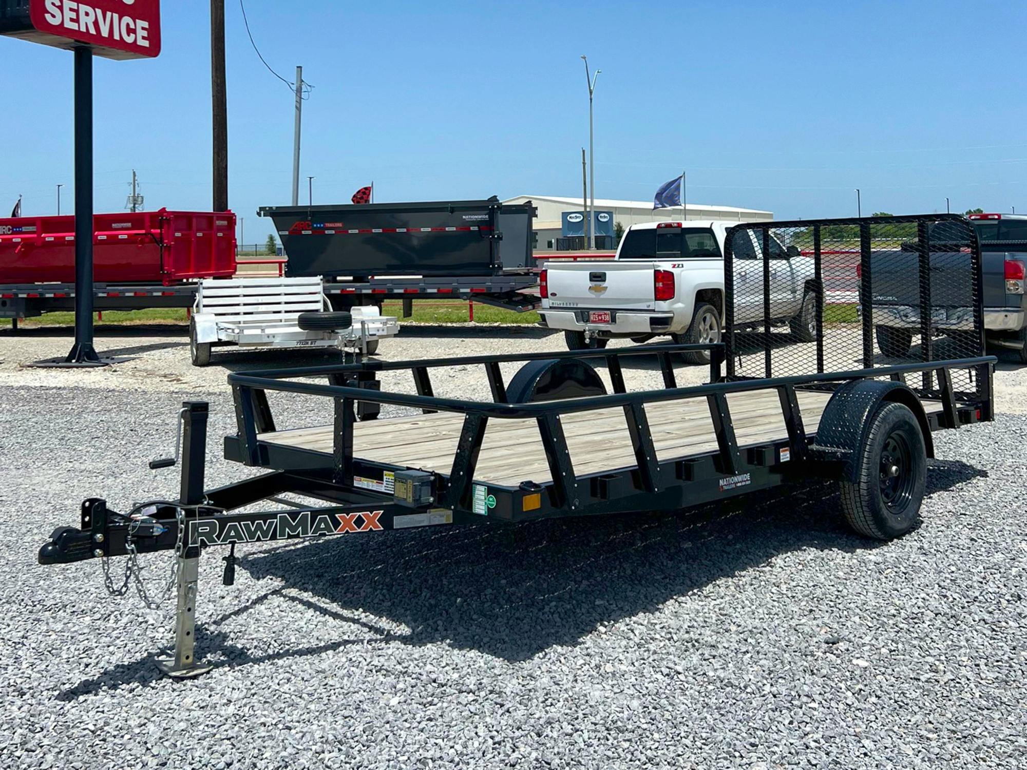 RawMaxx 14'x77" Pipetop Utility Trailer w/4' Gate (UTX) - Stock #86119 - Image 1 of 5
