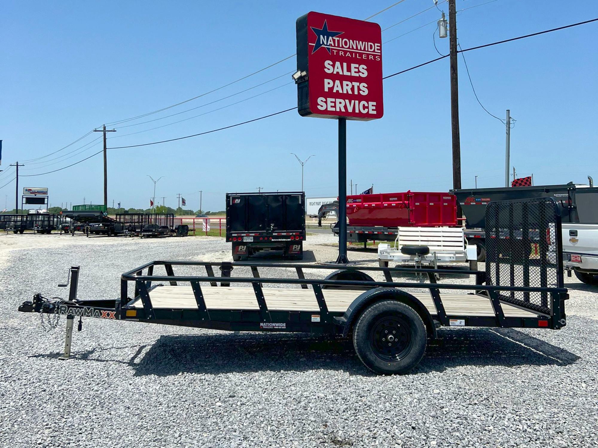 RawMaxx 14'x77" Pipetop Utility Trailer w/4' Gate (UTX) - Stock #86119 - Image 3 of 5
