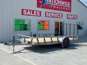 RawMaxx 14'x77" Pipetop Utility Trailer w/4' Gate (UTX)
