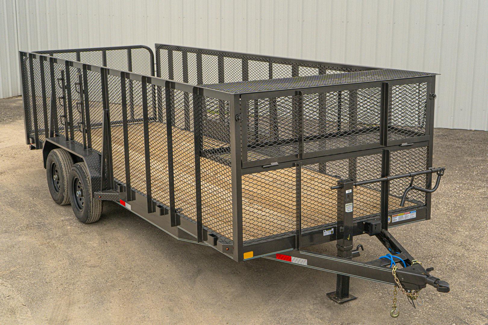 X-ON 20'x83" Landscape Trailer w/ 4' Sides & 4' Gate (L2) - Image 1