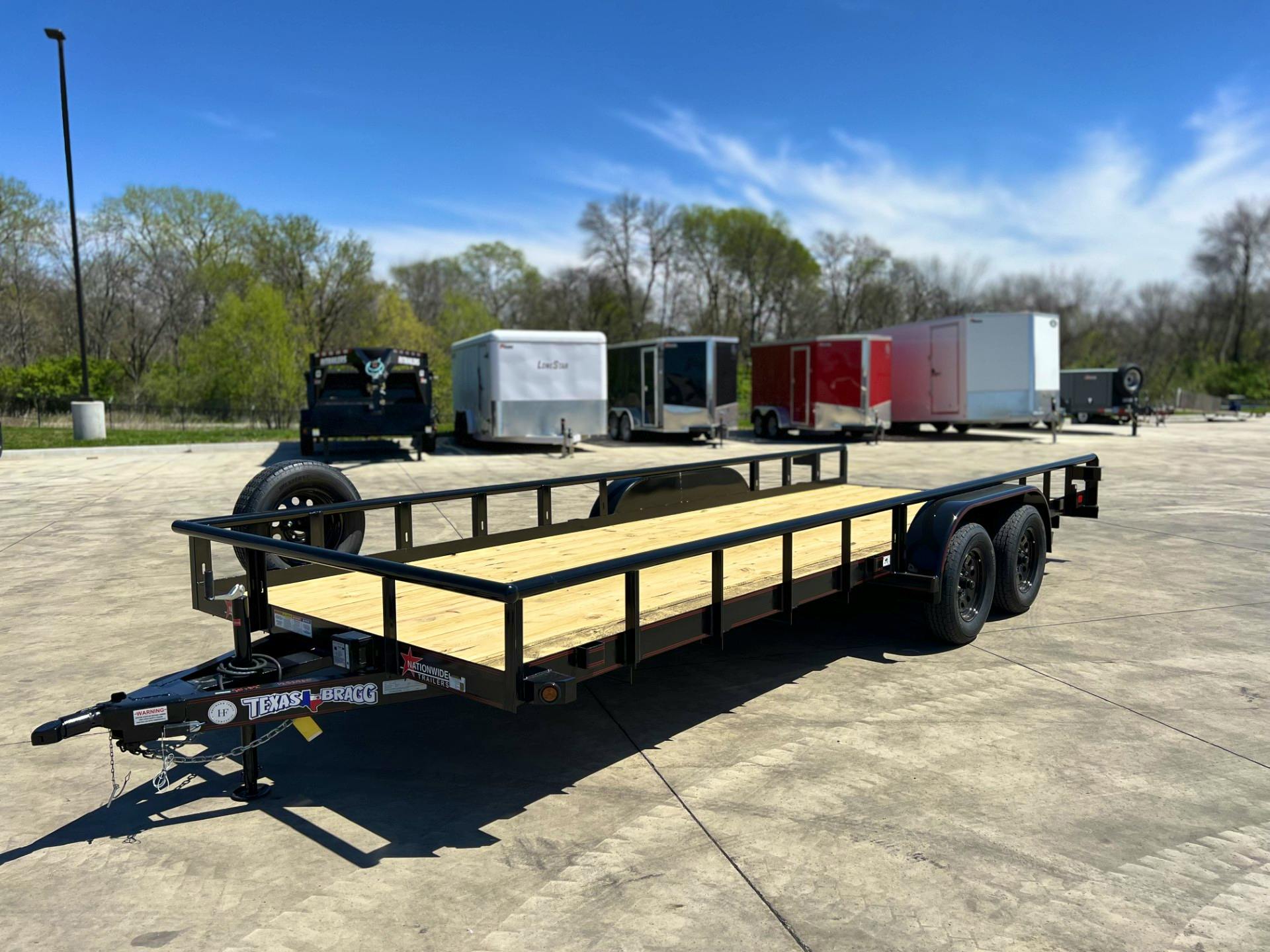 Texas Bragg 20'x83" Utility Trailer w/ Slide-In Ramps (U2) - Stock #86207 - Image 1 of 6