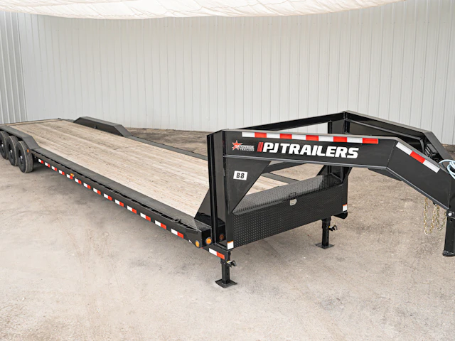 PJ Trailers 40'x81" GN 8" Channel S/W Equipment Trailer w/ Triple Axles (B8)