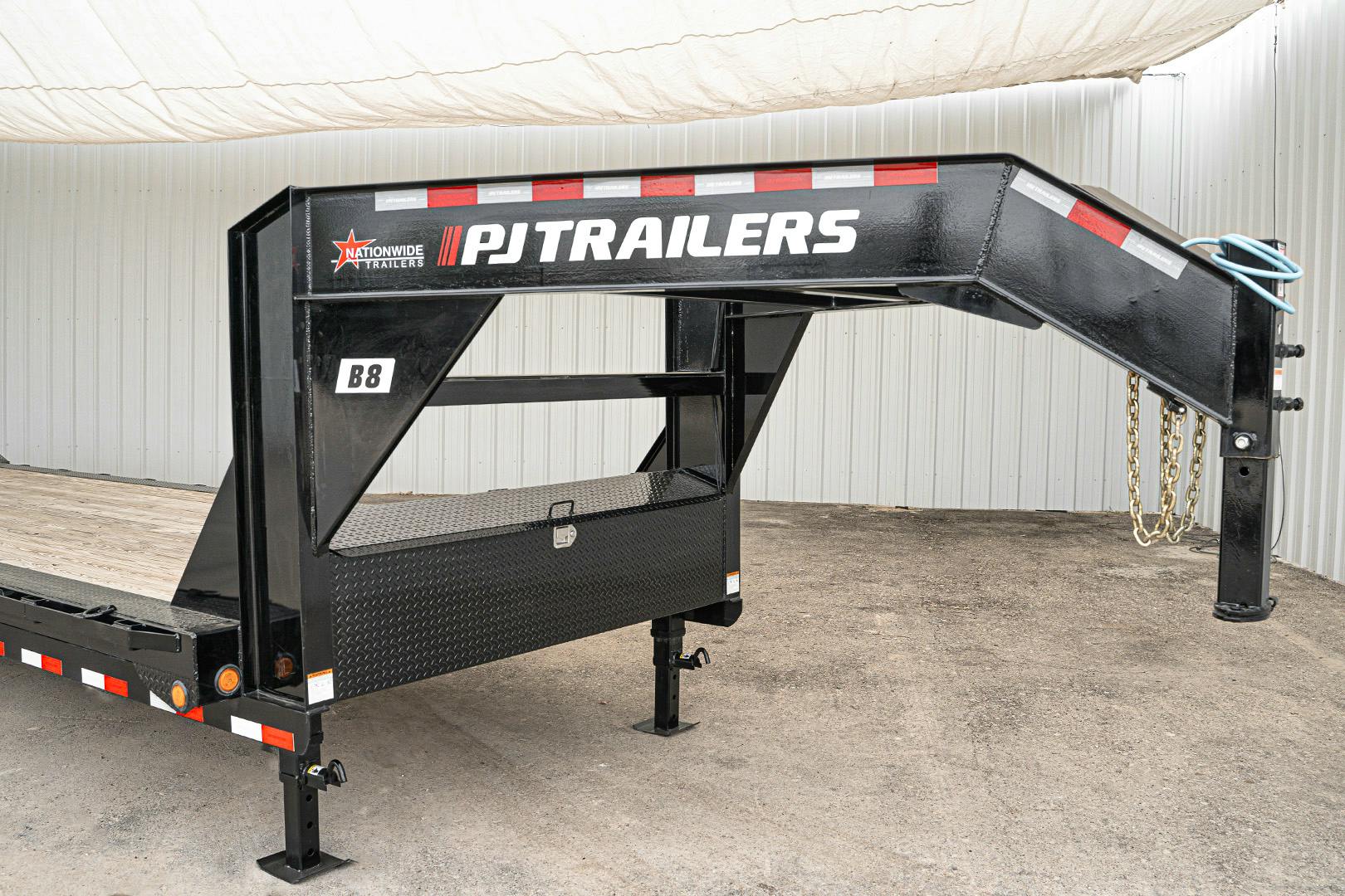 PJ Trailers 40'x81" GN 8" Channel S/W Equipment Trailer w/ Triple Axles (B8) - Image 4