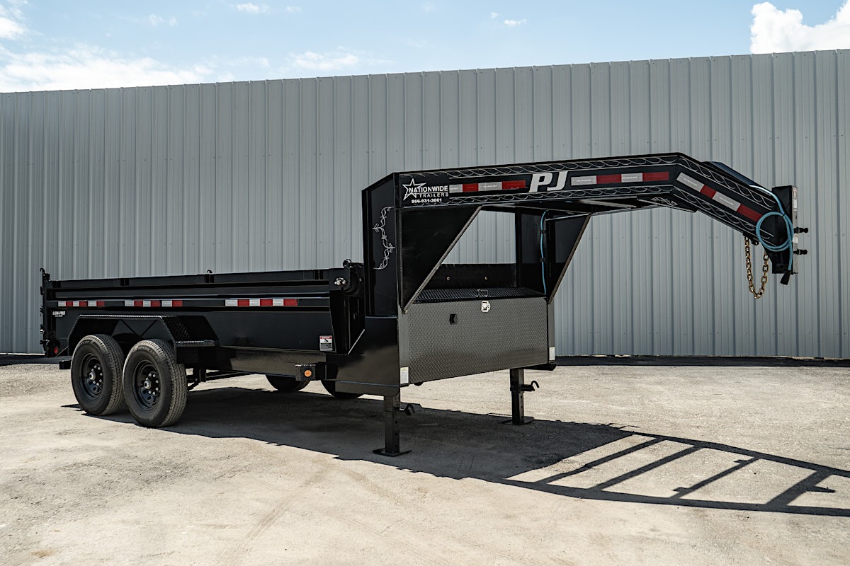 PJ Trailers 14'x83" GN Low Pro Dump Trailer w/ 2' Sides (DL) - Image 4