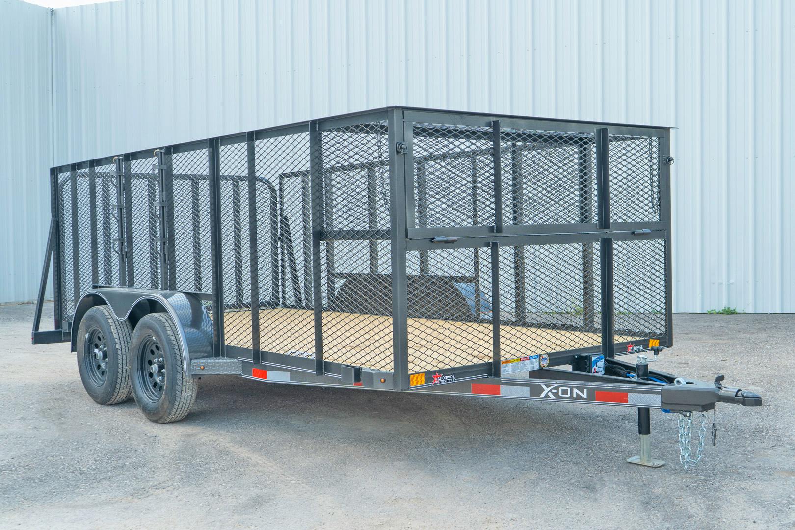 X-ON 14'x83" Landscape Trailer w/ 4' Sides & 4' Gate (L2)