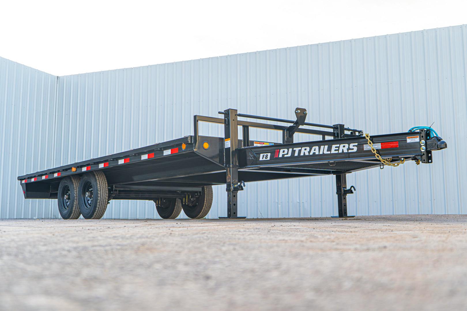 PJ Trailers 20'x102" 8" I-Beam Deckover Flatbed Trailer (F8) - Image 3