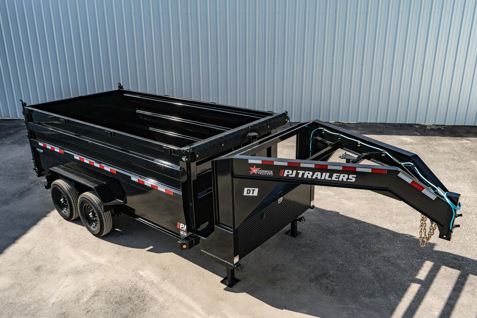 PJ Trailers 14'x83" GN Telescopic Dump Trailer w/ 4' Sides (DT) - Image 7