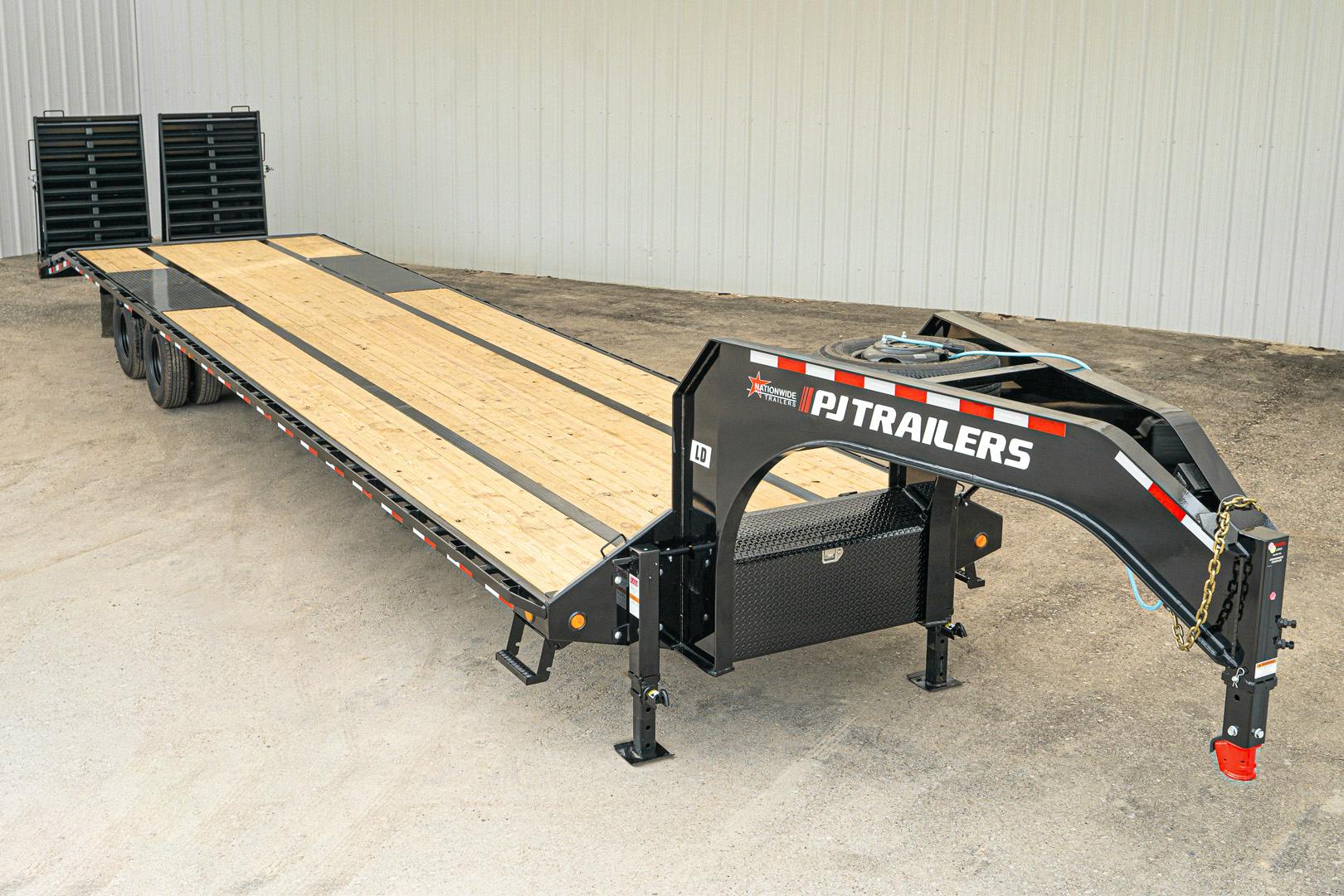 PJ Trailers 40'x102" Gooseneck Low Pro Flatbed Trailer w/ Duals (LD) - Image 2