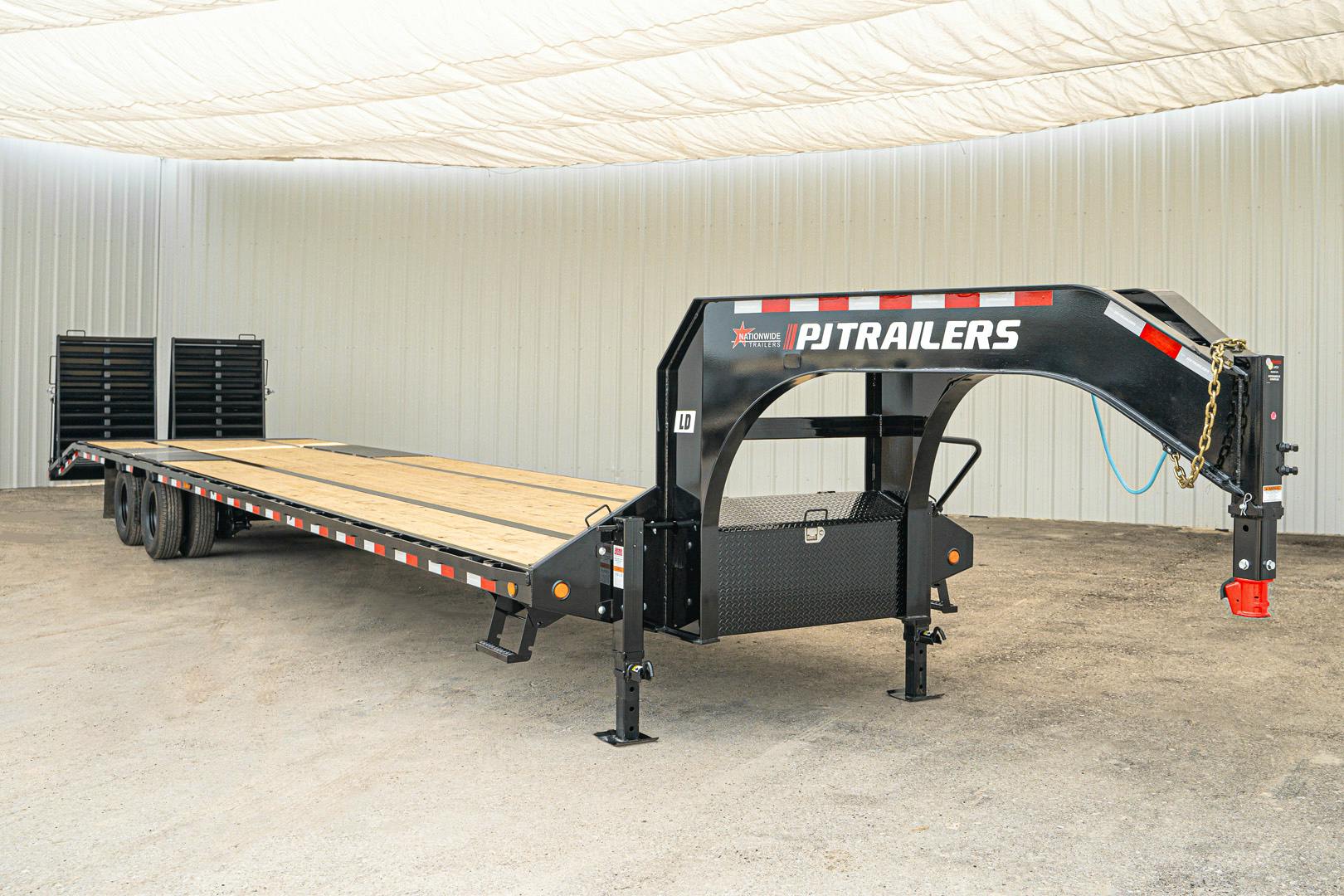 PJ Trailers 40'x102" Gooseneck Low Pro Flatbed Trailer w/ Duals (LD) - Image 1