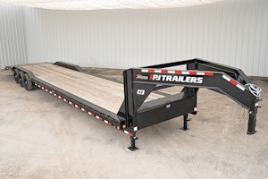 PJ Trailers 40'x81" GN 8" Channel S/W Equipment Trailer w/ Triple Axles (B8)