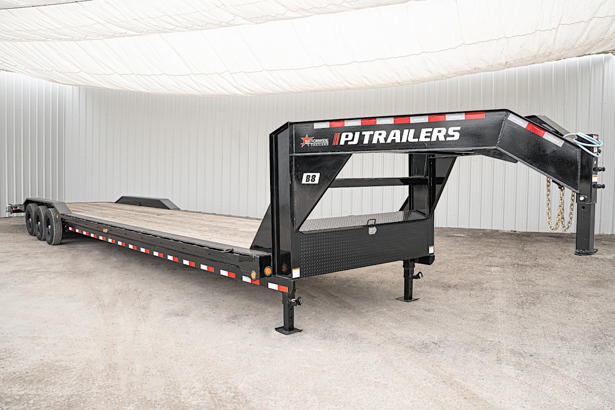 PJ Trailers 40'x81" GN 8" Channel S/W Equipment Trailer w/ Triple Axles (B8) - Image 2