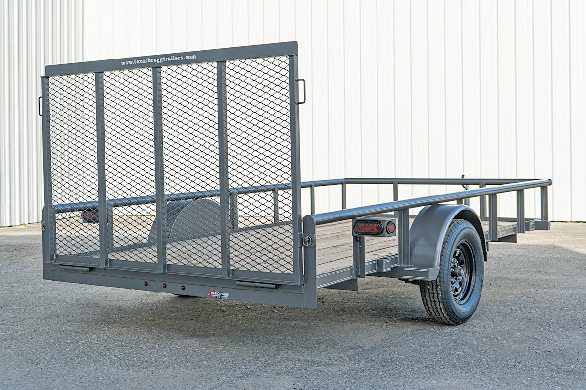 Texas Bragg 12'x77" Utility Trailer w/ 4' Gate (U2) - Image 11