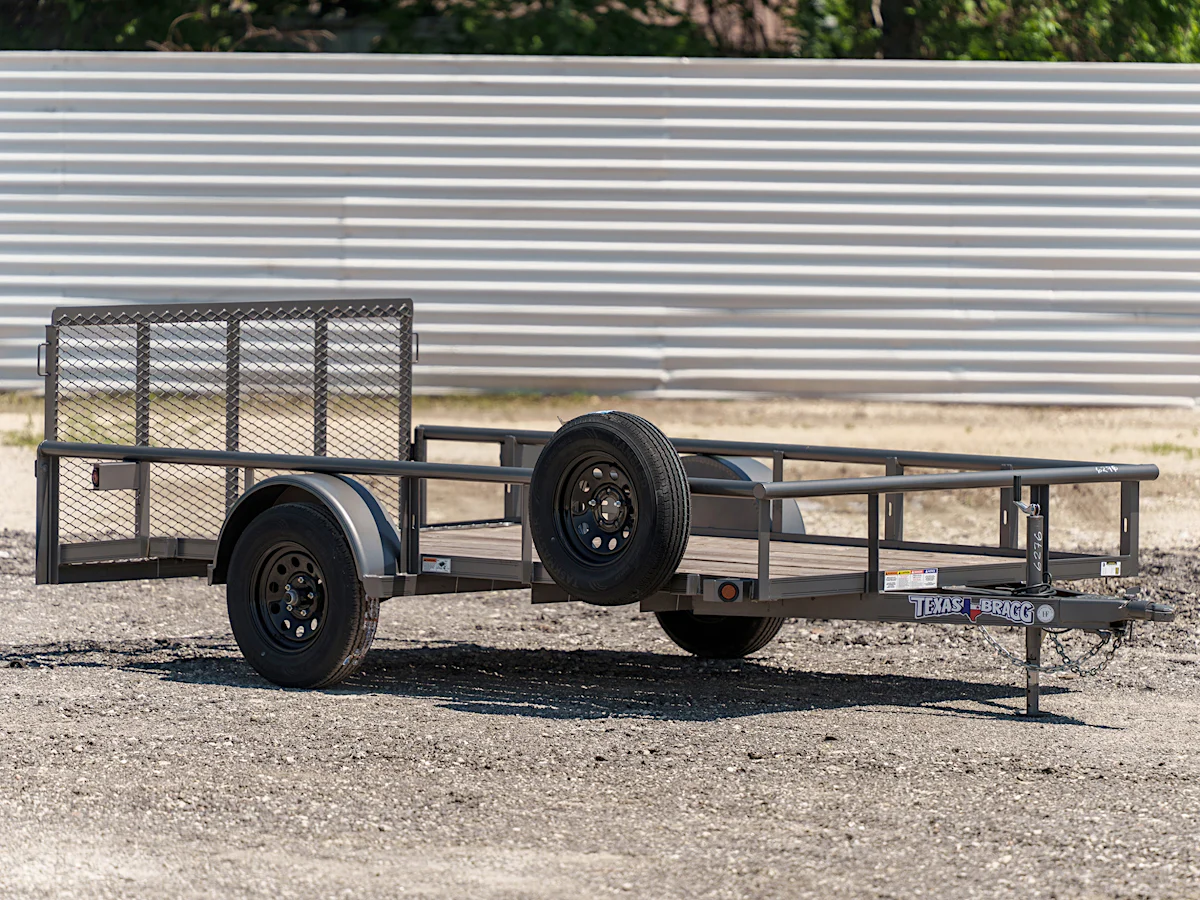 Texas Bragg 12'x77" Utility Trailer w/ 3' Gate & 2' Dovetail (U1) - Stock #86361 - Image 1 of 4 Texas Bragg 12'x77" Utility Trailer w/ 3' Gate & 2' Dovetail (U1) - Stock #86361 - Image 1 of 4