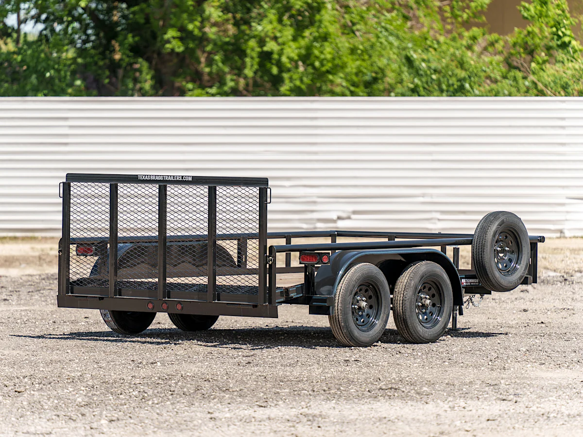 Texas Bragg 12'x83" Utility Trailer w/ 3' Gate & 2' Dovetail (U2) - Stock #86364 - Image 3 of 4 Texas Bragg 12'x83" Utility Trailer w/ 3' Gate & 2' Dovetail (U2) - Stock #86364 - Image 3 of 4