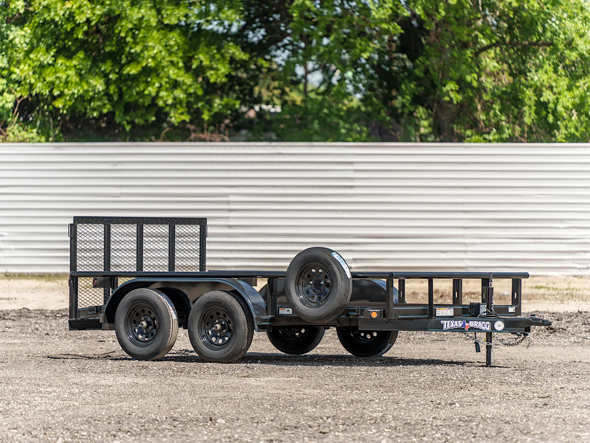 Texas Bragg 12'x83" Utility Trailer w/ 3' Gate & 2' Dovetail (U2) - Stock #86364 - Image 2 of 4 Texas Bragg 12'x83" Utility Trailer w/ 3' Gate & 2' Dovetail (U2) - Stock #86364 - Image 2 of 4