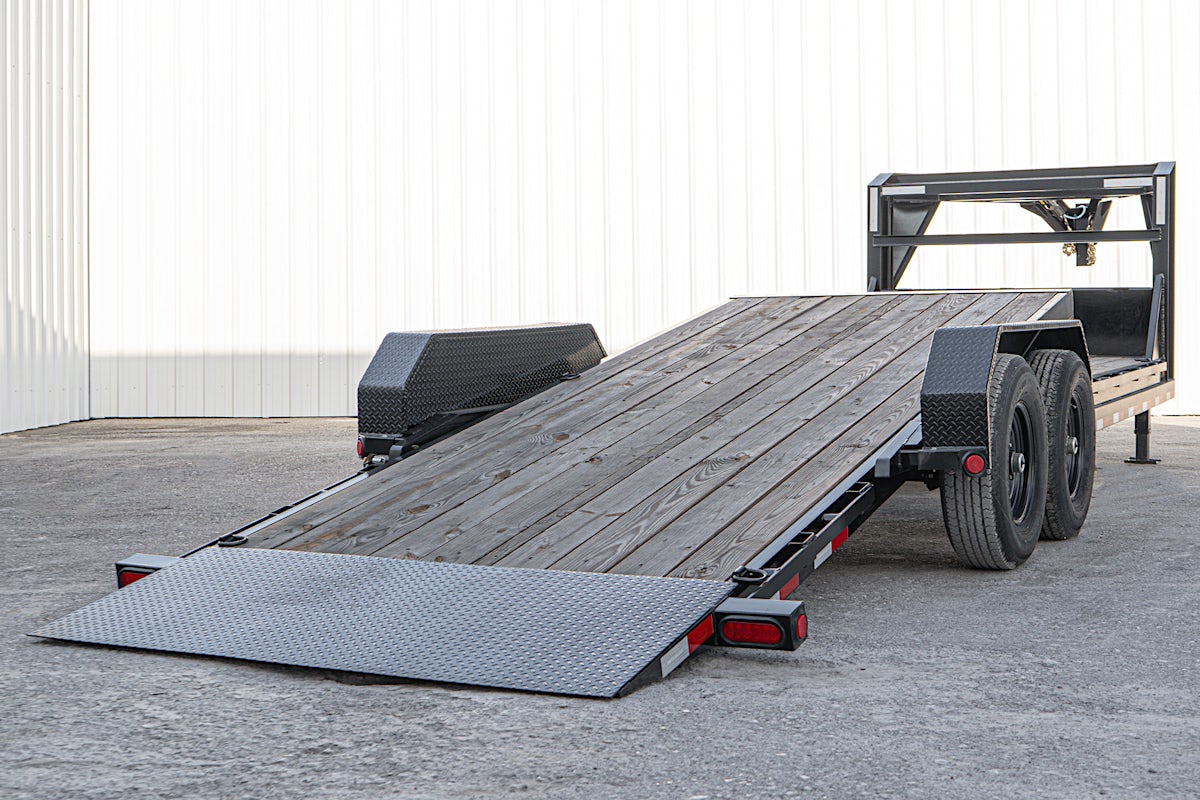 PJ Trailers 24'x82" Gooseneck 6" Channel Equipment Gravity Tilt Trailer (T6) - Image 20