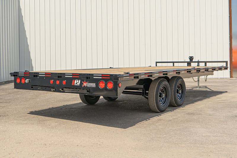 PJ Trailers 20ftx101in Med  Duty 6in Channel Deckover Flatbed Trailer  L6