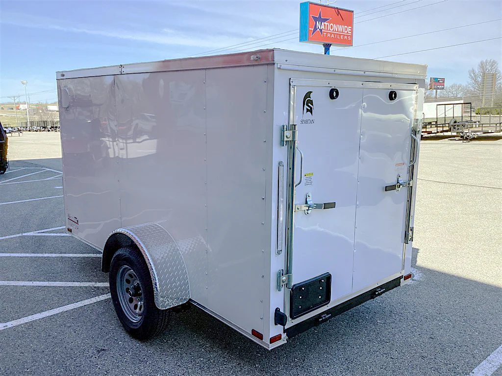 Spartan 5'x10' Enclosed Cargo Trailer w/ Rear Ramp Door (C1) - Stock #86378 - Image 2 of 5 Spartan 5'x10' Enclosed Cargo Trailer w/ Rear Ramp Door (C1) - Stock #86378 - Image 2 of 5
