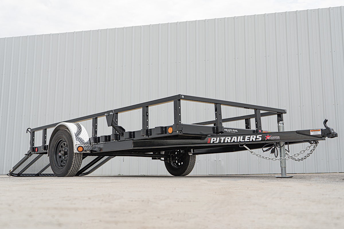 PJ Trailers 12'x72" Single Axle 4" Channel Utility Trailer (U2) - Image 6