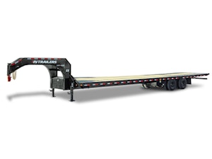 PJ Trailers 36'x102" Gooseneck Flatbed Trailer w/ Hydraulic Dovetail (LY)
