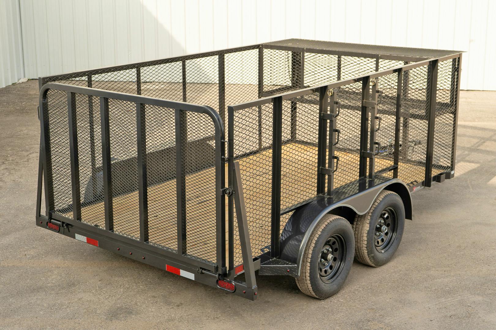 X-ON 14'x83" Landscape Trailer w/ 4' Sides & 4' Gate (L2)