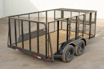 X-ON 14'x83" Landscape Trailer w/ 4' Sides & 4' Gate (L2) Stock #86443 - Thumbnail 4