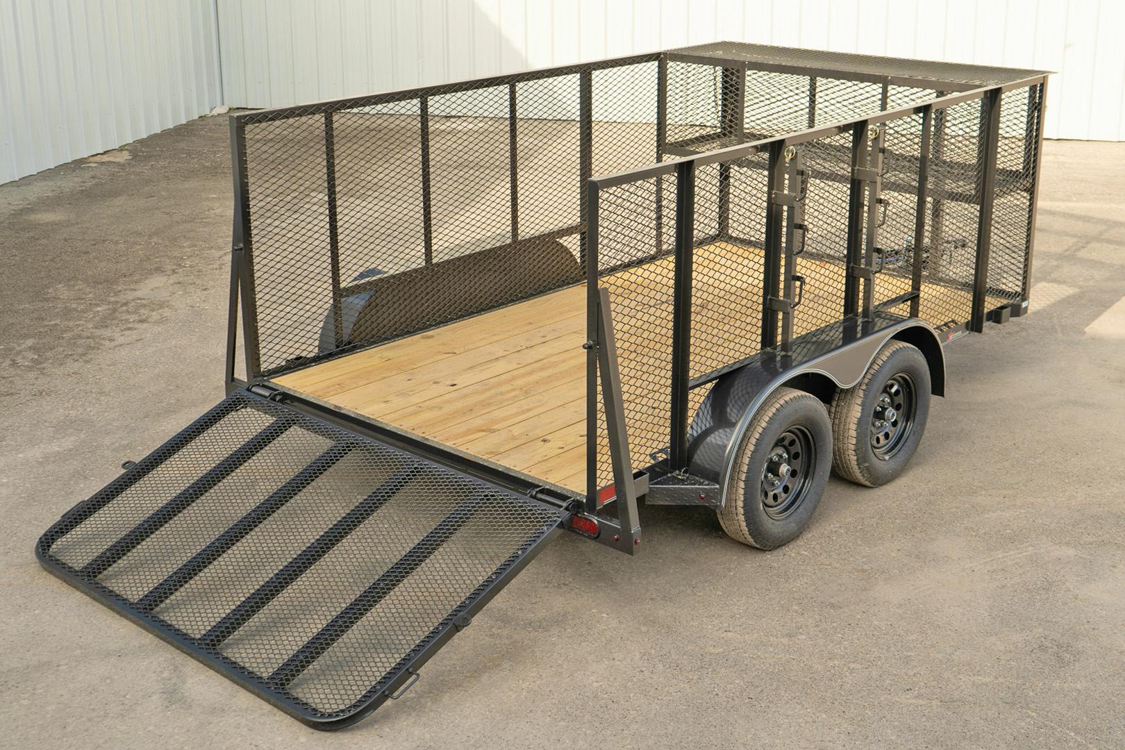 X-ON 14'x83" Landscape Trailer w/ 4' Sides & 4' Gate (L2)