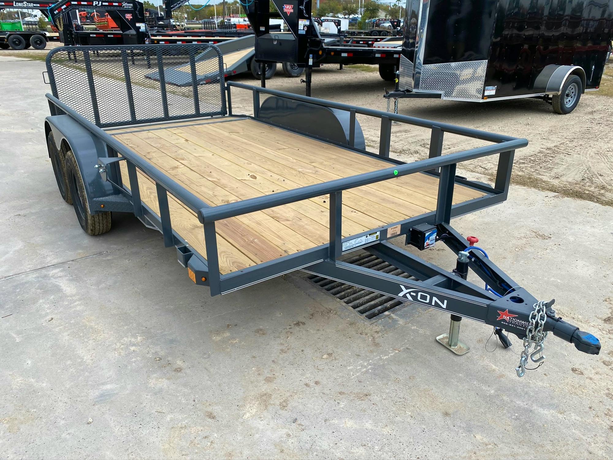X-ON 14'x83" Utility Trailer w/ 3' Gate & 2' Dovetail (U2) - Image 1
