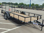Texas Bragg 14' × 77" Pipe-Top Utility Trailer Stock #86470 - Thumbnail 1