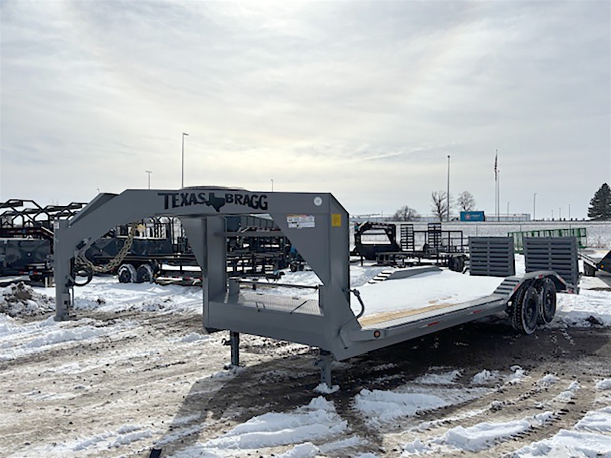 Texas Bragg 24'x102" Gooseneck Equipment Trailer w/ 4' Dovetail - Stock #86521 - Image 7 of 7 Texas Bragg 24'x102" Gooseneck Equipment Trailer w/ 4' Dovetail - Stock #86521 - Image 7 of 7
