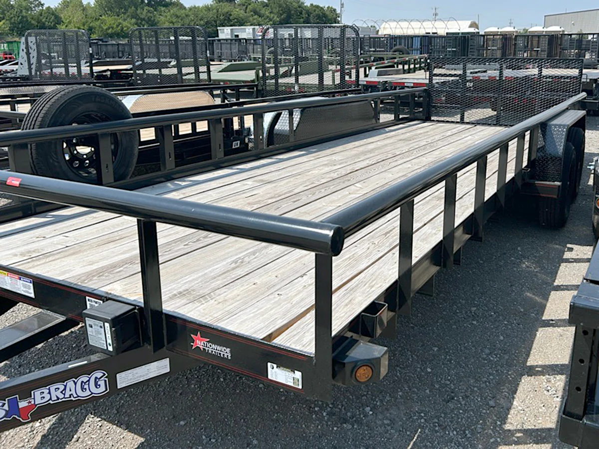 Texas Bragg 22'x83" Utility Trailer w/ 2' Dovetail & 3' Gate (U2) - Stock #86525 - Image 1 of 5 Texas Bragg 22'x83" Utility Trailer w/ 2' Dovetail & 3' Gate (U2) - Stock #86525 - Image 1 of 5