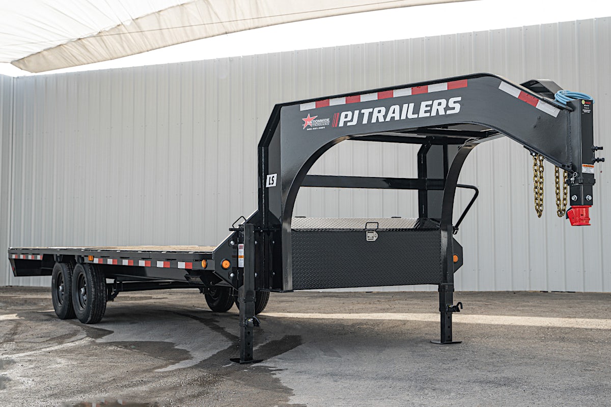 PJ Trailers 24'x102" Gooseneck Low Pro Flatbed Trailer w/ Singles (LS) - Image 3