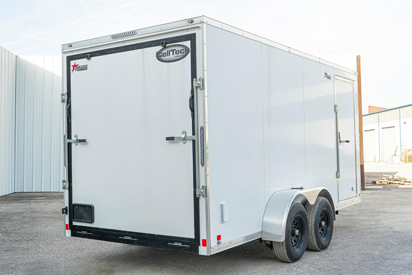 CellTech 7'x16' All-Steel Enclosed Cargo Trailer w/ Rear Ramp Door (C2) - Stock #86560 - Image 10 of 14