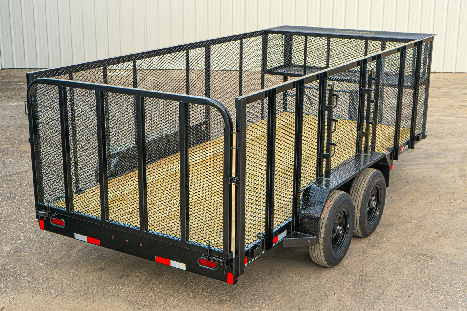 X-ON 16'x83" Landscape Trailer w/ 4' Sides & 4' Gate (L2)