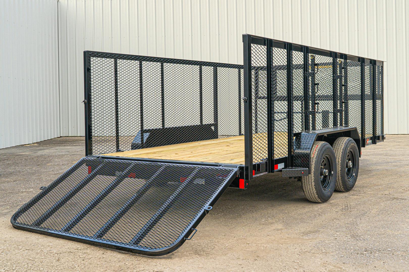 X-ON 16'x83" Landscape Trailer w/ 4' Sides & 4' Gate (L2)
