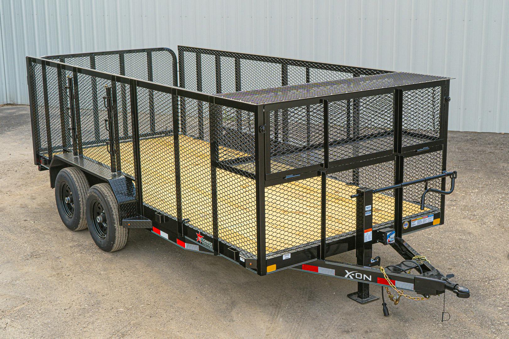 X-ON 16'x83" Landscape Trailer w/ 4' Sides & 4' Gate (L2)