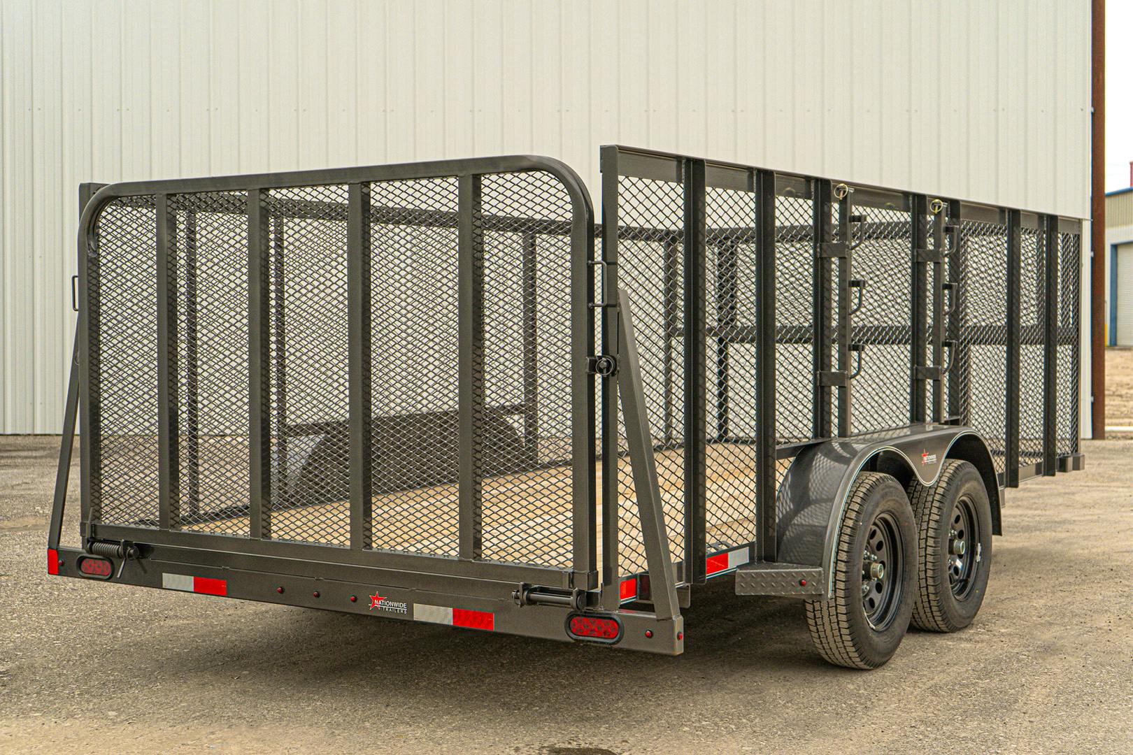 X-ON 16'x83" Landscape Trailer w/ 4' Sides & 4' Gate (L2)