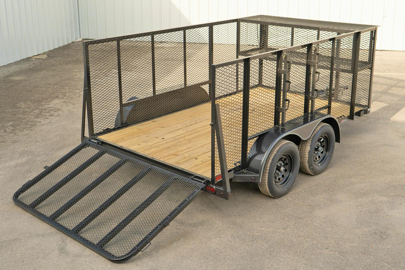 X-ON 14'x83" Landscape Trailer w/ 4' Sides & 4' Gate (L2)