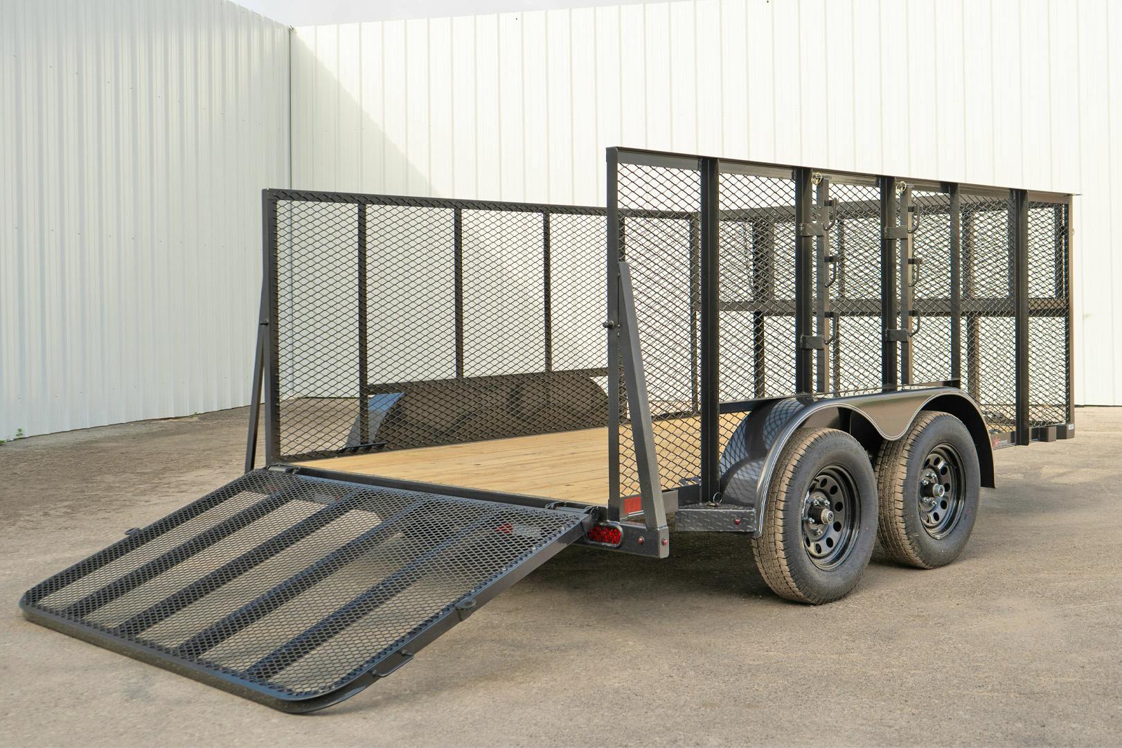 X-ON 14'x83" Landscape Trailer w/ 4' Sides & 4' Gate (L2)
