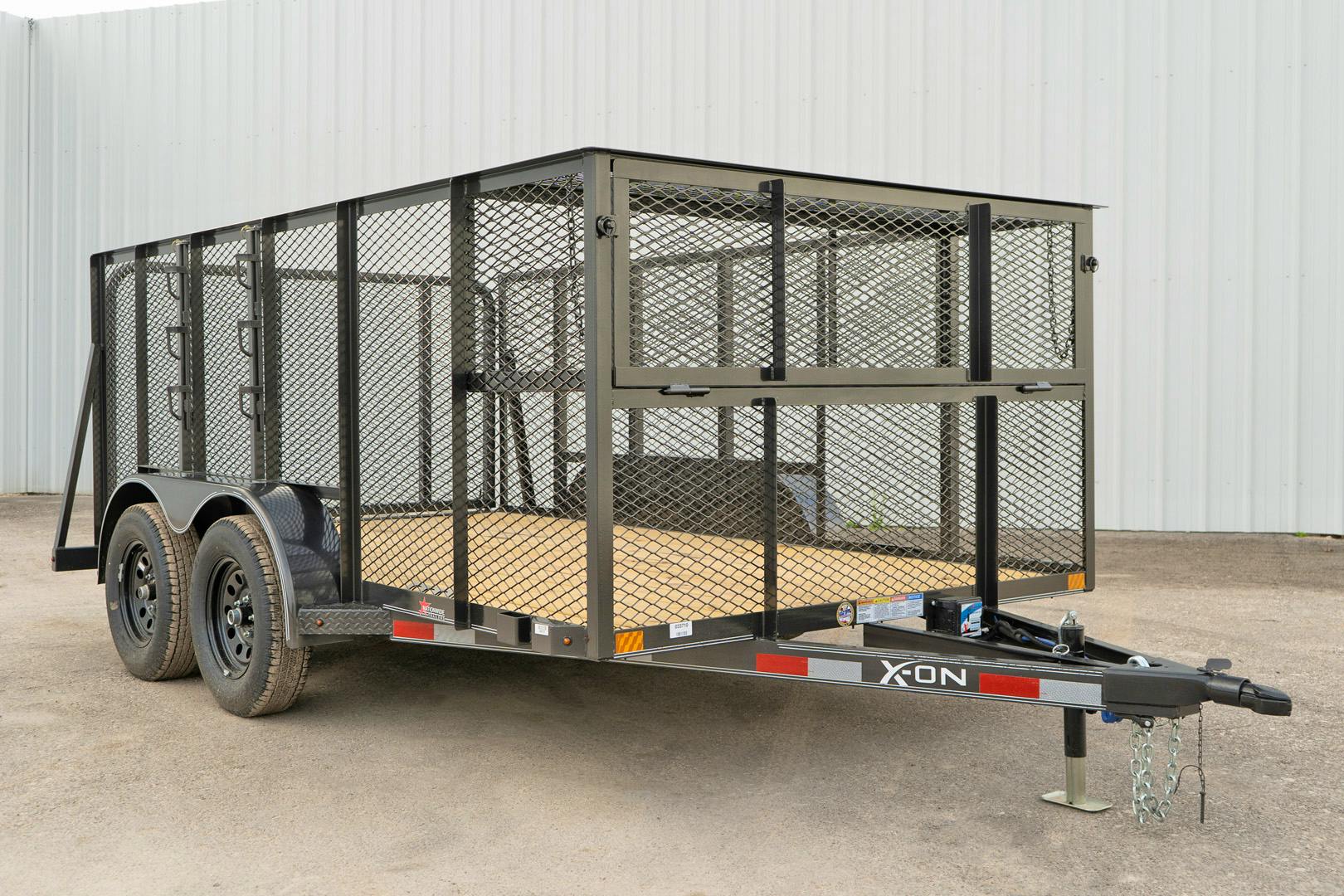 X-ON 14'x83" Landscape Trailer w/ 4' Sides & 4' Gate (L2)
