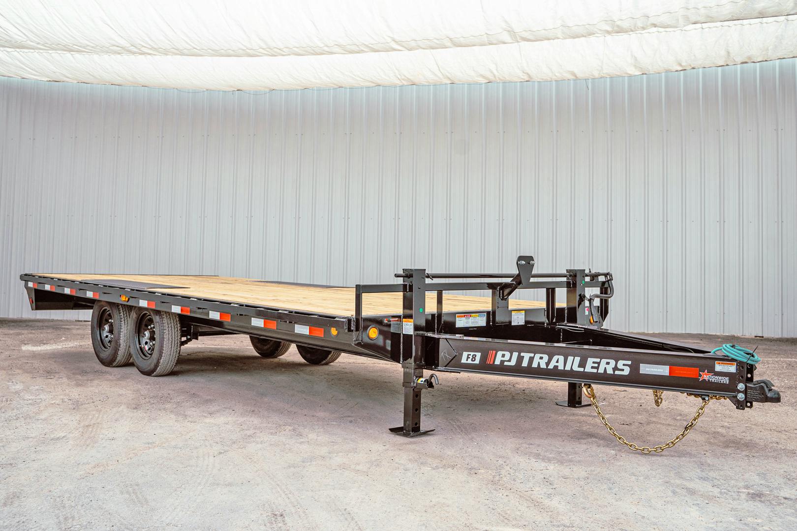 PJ Trailers 24'x102" 8" I-Beam Deckover Flatbed Trailer (F8) - Image 3