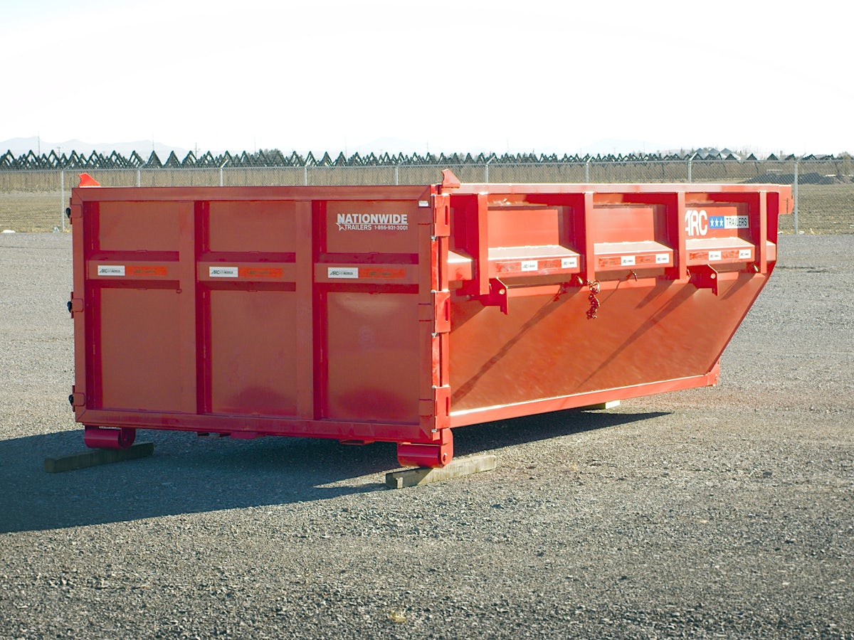 ARC Trailers 14' 14YD Steel Dumpster Bin w/ 4' Sides - Image 2